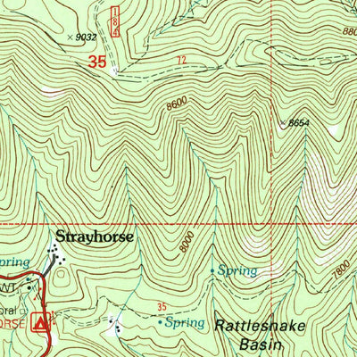 United States Geological Survey Strayhorse, AZ (1997, 24000-Scale) digital map