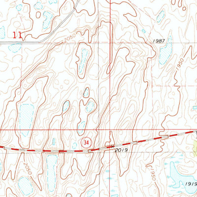 United States Geological Survey Streeter Flats, ND (1983, 24000-Scale) digital map