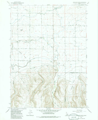 United States Geological Survey Stricker Butte, ID (1979, 24000-Scale) digital map