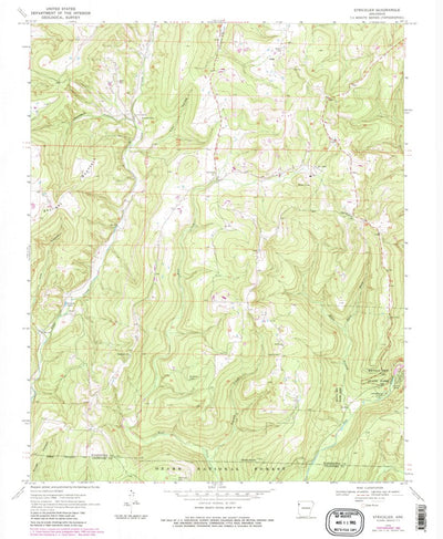 United States Geological Survey Strickler, AR (1970, 24000-Scale) digital map