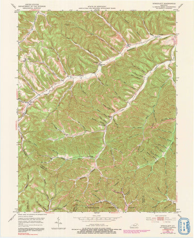 United States Geological Survey Stricklett, KY (1951, 24000-Scale) digital map