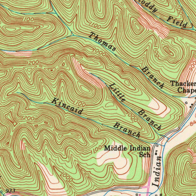 United States Geological Survey Stricklett, KY (1951, 24000-Scale) digital map