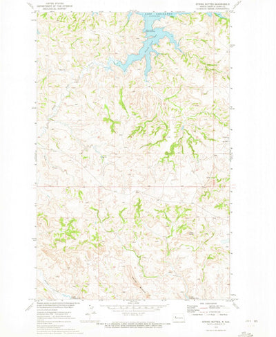 United States Geological Survey String Buttes, ND (1970, 24000-Scale) digital map