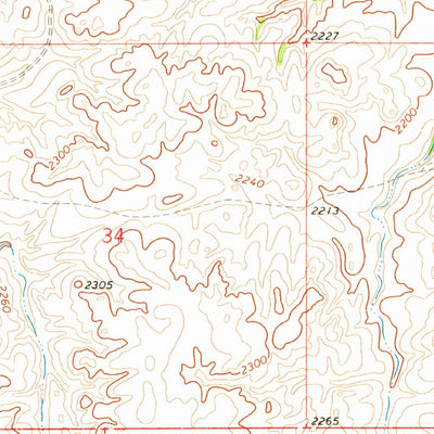 United States Geological Survey String Buttes, ND (1970, 24000-Scale) digital map