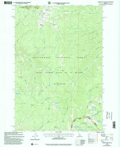 United States Geological Survey Stripe Mountain, ID (1998, 24000-Scale) digital map