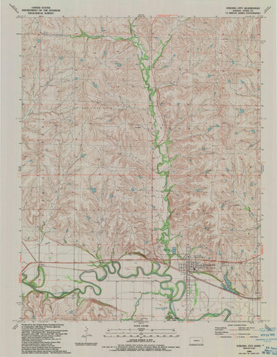 United States Geological Survey Strong City, KS (1989, 24000-Scale) digital map