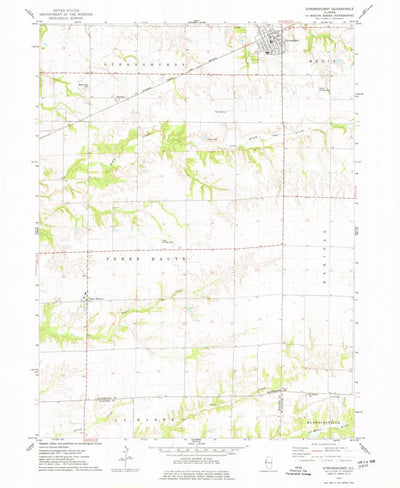 United States Geological Survey Stronghurst, IL (1974, 24000-Scale) digital map