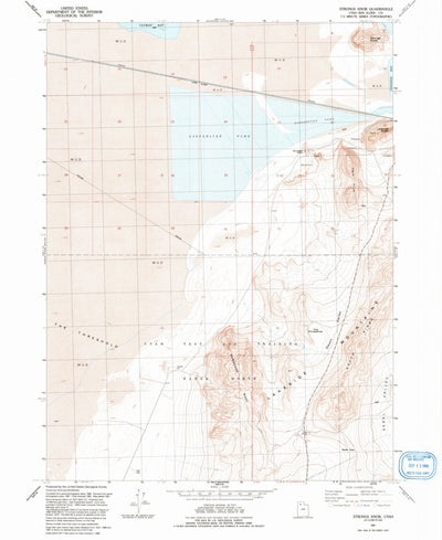 United States Geological Survey Strongs Knob, UT (1991, 24000-Scale) digital map