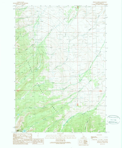 United States Geological Survey Stroud Creek, ID (1989, 24000-Scale) digital map