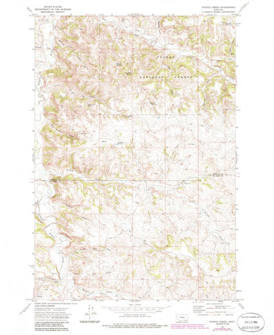 United States Geological Survey Stroud Creek, MT (1972, 24000-Scale) digital map
