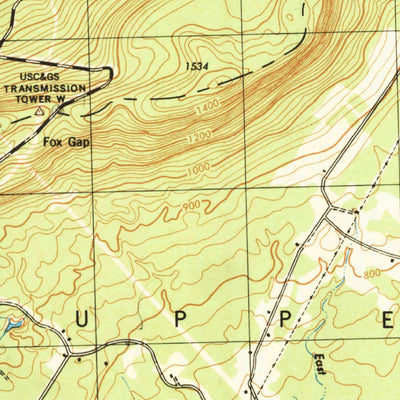 United States Geological Survey Stroudsburg, PA-NJ (1943, 31680-Scale) digital map