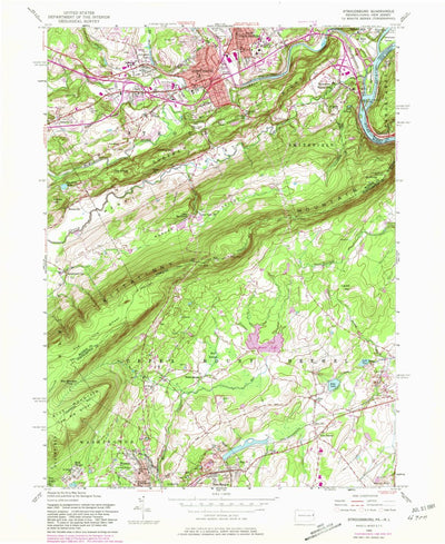 United States Geological Survey Stroudsburg, PA-NJ (1955, 24000-Scale) digital map