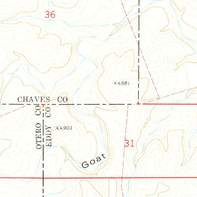 United States Geological Survey Strychnine Draw, NM (1978, 24000-Scale) digital map