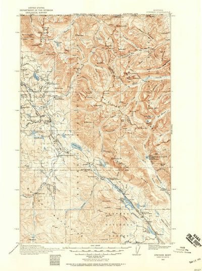United States Geological Survey Stryker, MT (1913, 125000-Scale) digital map