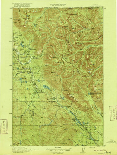 United States Geological Survey Stryker, MT (1916, 125000-Scale) digital map