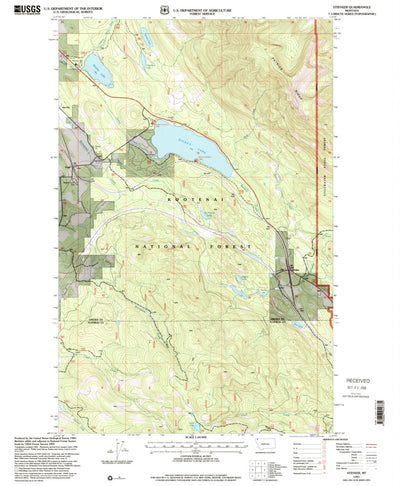 United States Geological Survey Stryker, MT (1997, 24000-Scale) digital map