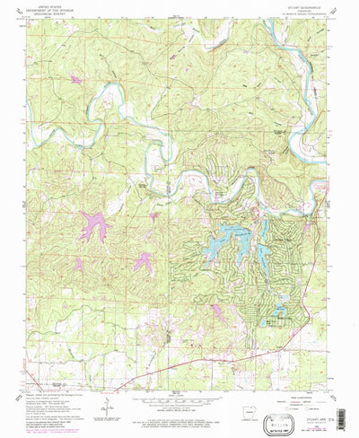 United States Geological Survey Stuart, AR (1962, 24000-Scale) digital map