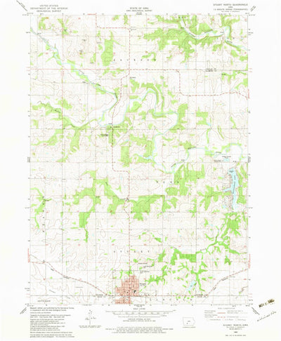 United States Geological Survey Stuart North, IA (1982, 24000-Scale) digital map