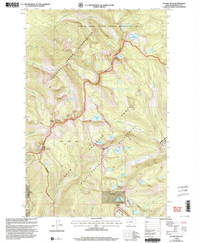 United States Geological Survey Stuart Peak, MT (1999, 24000-Scale) digital map