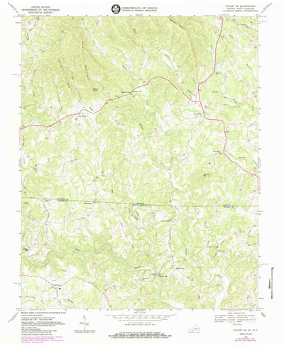 United States Geological Survey Stuart SE, VA-NC (1968, 24000-Scale) digital map