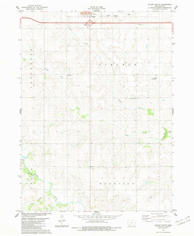 United States Geological Survey Stuart South, IA (1983, 24000-Scale) digital map