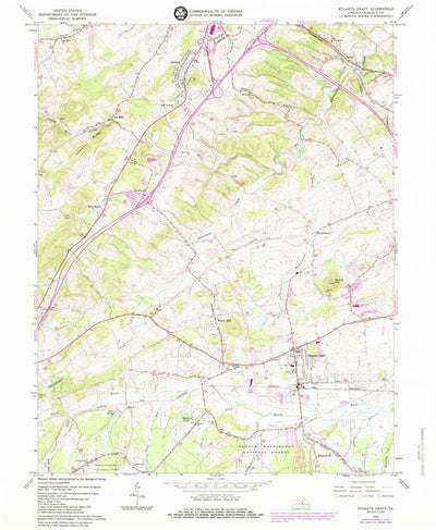 United States Geological Survey Stuarts Draft, VA (1964, 24000-Scale) digital map