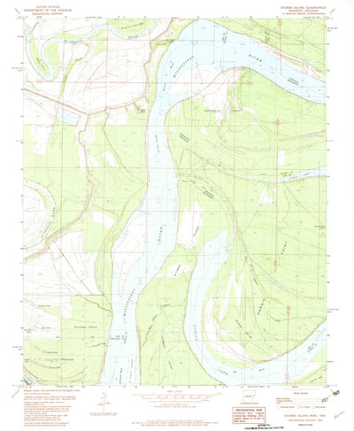 United States Geological Survey Stubbs Island, MS-AR (1982, 24000-Scale) digital map