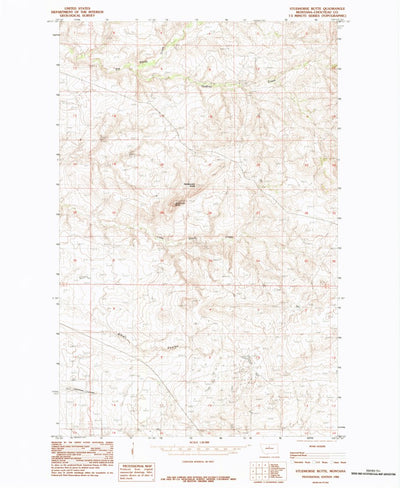 United States Geological Survey Studhorse Butte, MT (1984, 24000-Scale) digital map