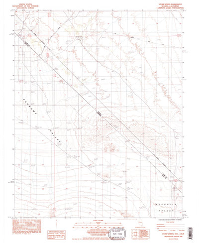United States Geological Survey Stump Spring, NV-CA (1984, 24000-Scale) digital map