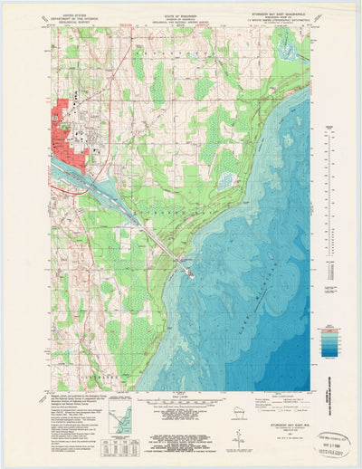 United States Geological Survey Sturgeon Bay East, WI (1981, 24000-Scale) digital map