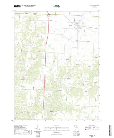 United States Geological Survey Sturgeon, MO (2021, 24000-Scale) digital map