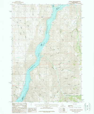 United States Geological Survey Sturgill Creek, ID-OR (1987, 24000-Scale) digital map