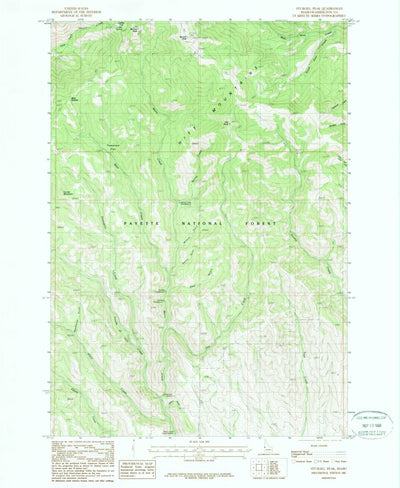 United States Geological Survey Sturgill Peak, ID (1987, 24000-Scale) digital map