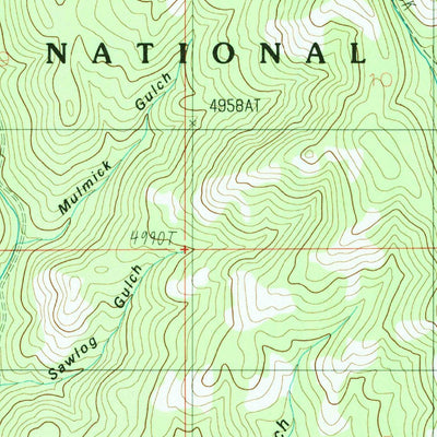 United States Geological Survey Sturgill Peak, ID (1987, 24000-Scale) digital map