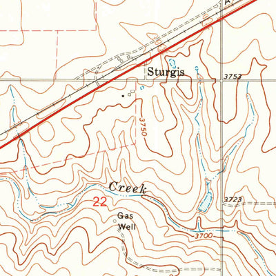 United States Geological Survey Sturgis, OK-CO-KS (1971, 24000-Scale) digital map