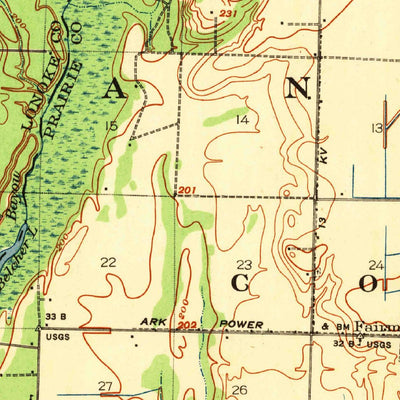 United States Geological Survey Stuttgart, AR (1939, 62500-Scale) digital map