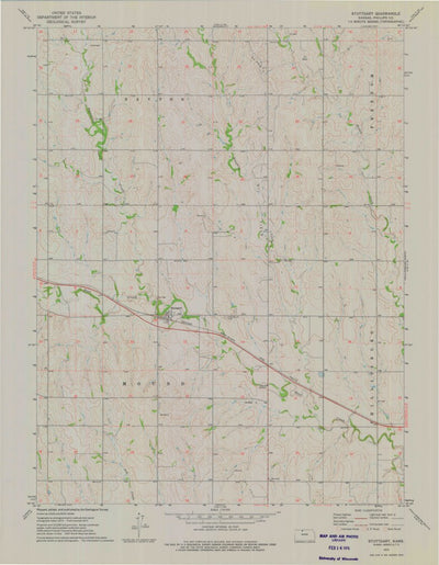 United States Geological Survey Stuttgart, KS (1973, 24000-Scale) digital map
