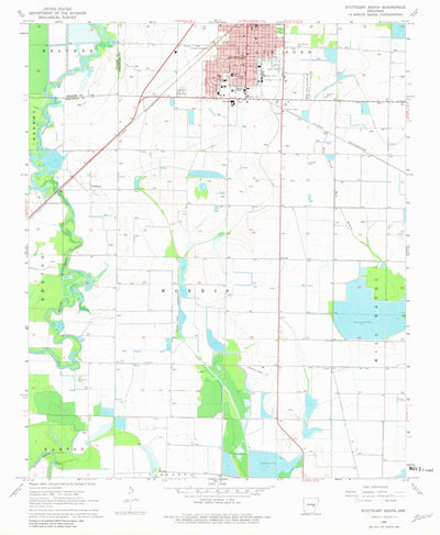 United States Geological Survey Stuttgart South, AR (1968, 24000-Scale) digital map