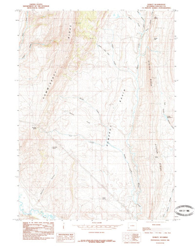 United States Geological Survey Sublet, WY (1985, 24000-Scale) digital map