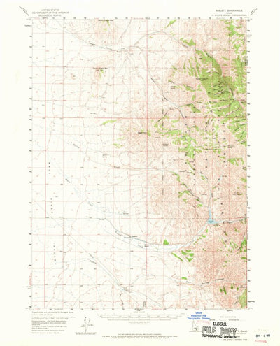 United States Geological Survey Sublett, ID (1958, 62500-Scale) digital map