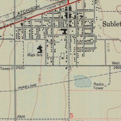 United States Geological Survey Sublette, KS (1968, 24000-Scale) digital map
