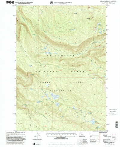 United States Geological Survey Substitute Point, OR (1997, 24000-Scale) digital map