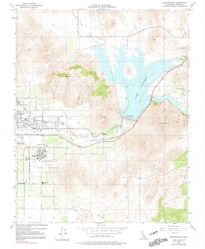 United States Geological Survey Success Dam, CA (1956, 24000-Scale) digital map