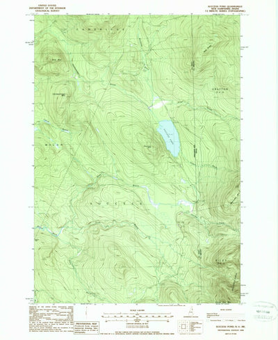 United States Geological Survey Success Pond, NH-ME (1988, 24000-Scale) digital map