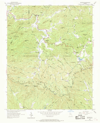 United States Geological Survey Suches, GA (1950, 24000-Scale) digital map