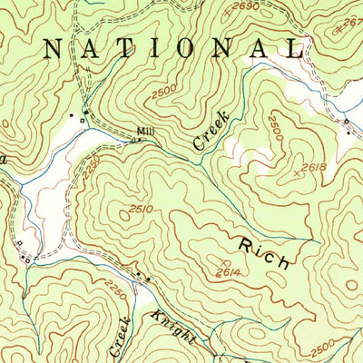 United States Geological Survey Suches, GA (1950, 24000-Scale) digital map