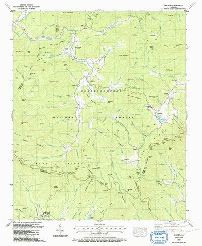 United States Geological Survey Suches, GA (1988, 24000-Scale) digital map