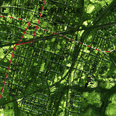 United States Geological Survey Suffolk, VA (1977, 24000-Scale) digital map