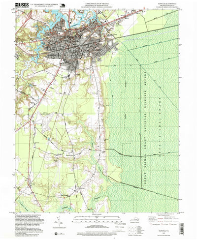 United States Geological Survey Suffolk, VA (1997, 24000-Scale) digital map