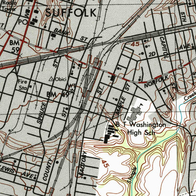 United States Geological Survey Suffolk, VA (1997, 24000-Scale) digital map